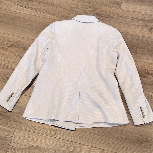 Ann Taylor Classic Lilac Houndstooth Double Breasted Blazer Size 6 - Picture 6 of 8